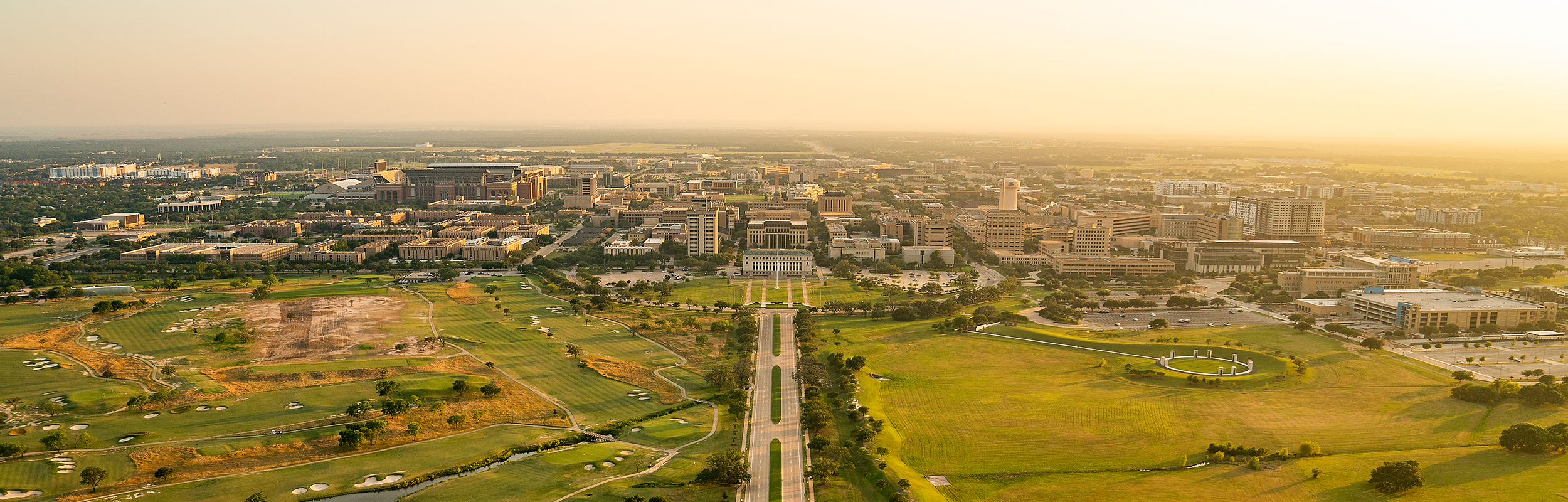 Aerial view of Texas A&M Campus